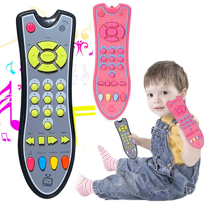 Brightly colored interactive learning phone toy, with large buttons & playful sounds for kids.