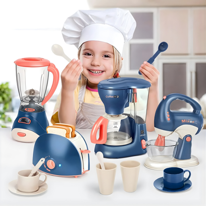 Kids' interactive pretend play kitchen appliance set, perfect for imaginative role-playing fun, educational toy