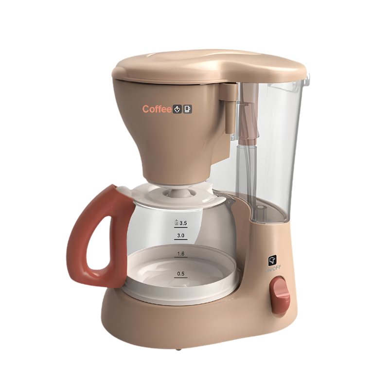 Preschooler enjoying interactive toy blender from a kids' kitchen appliance set, role play toy