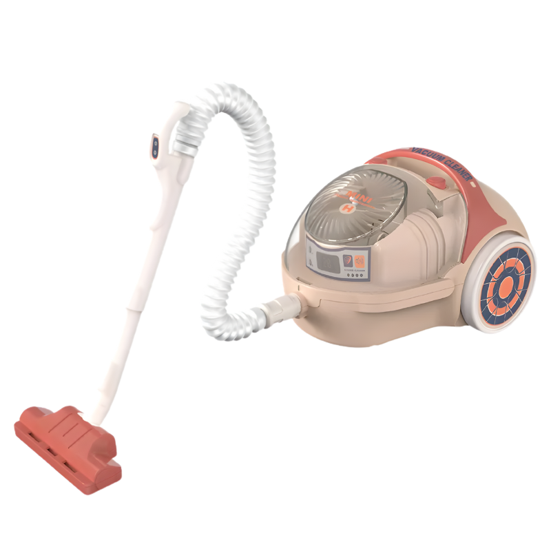 Kids' pretend kitchen appliance set, including a coffee maker and oven, enhancing imaginative play skills