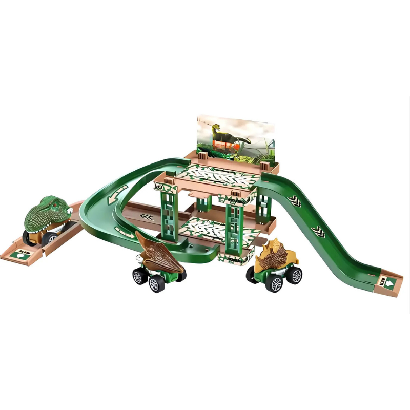 Interactive rescue playset for kids, stimulating creative play and enhancing motor skills with vehicles.