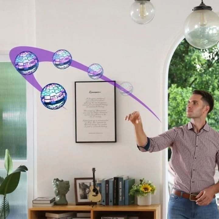 Fun kids' gift: Interactive mini UFO drone, easy hand control, rechargeable flying toy for indoor & outdoor play.