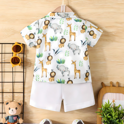 Kids' Jungle Adventure Print Outfit Set