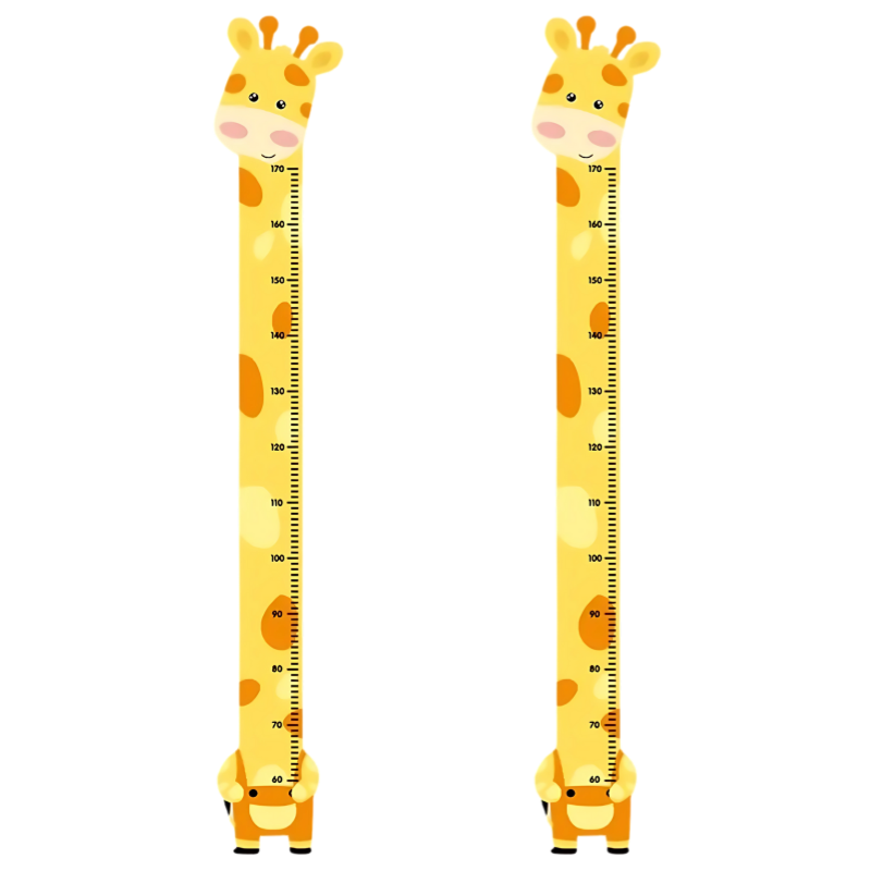 Kids Jungle Animal Growth Chart Wall Decor