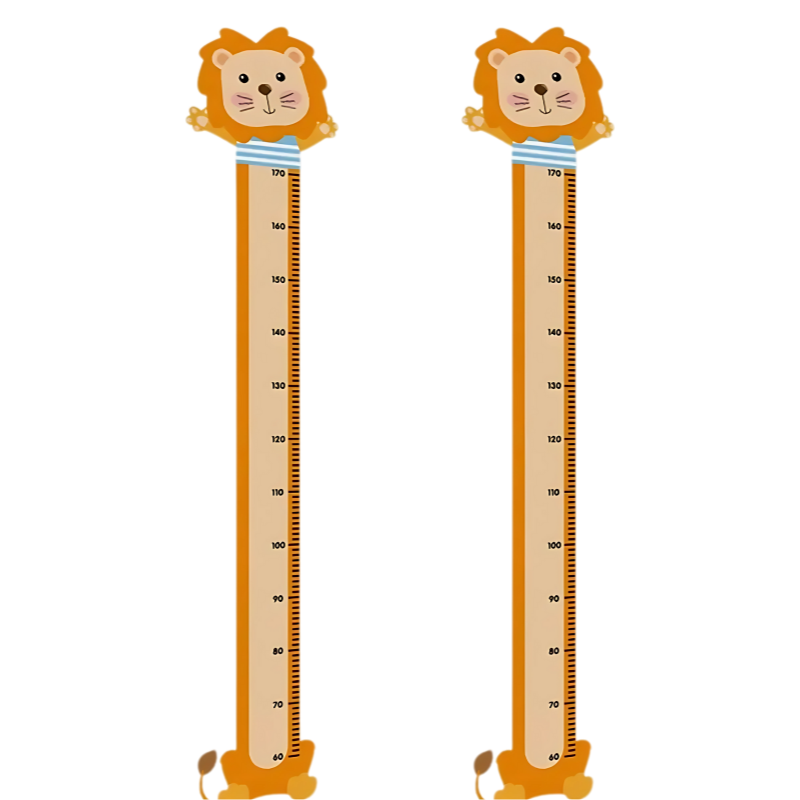 Kids Jungle Animal Growth Chart Wall Decor