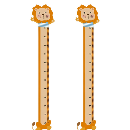 Kids Jungle Animal Growth Chart Wall Decor