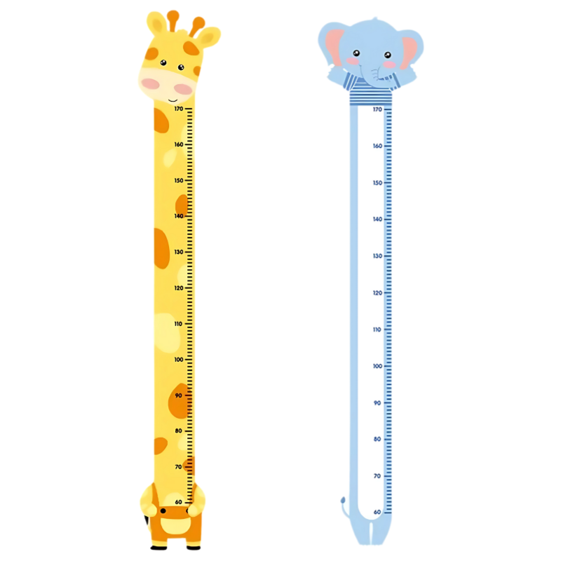 Kids Jungle Animal Growth Chart Wall Decor