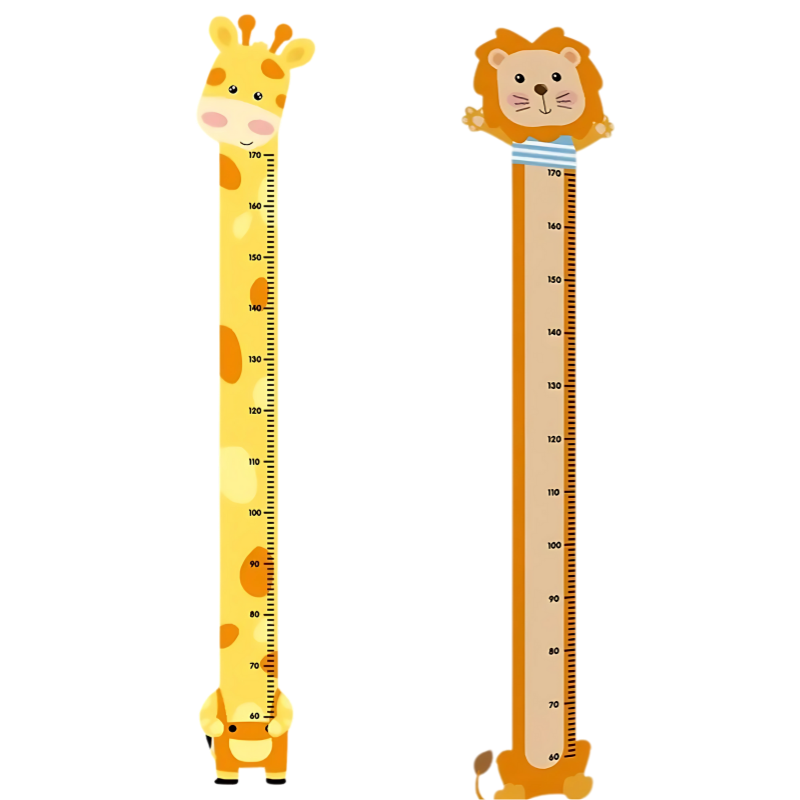 Kids Jungle Animal Growth Chart Wall Decor