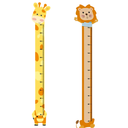 Kids Jungle Animal Growth Chart Wall Decor