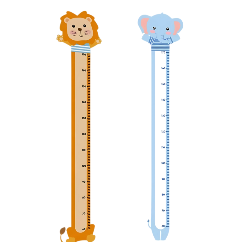 Kids Jungle Animal Growth Chart Wall Decor
