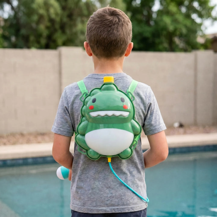 Kids' large capacity backpack water gun, perfect outdoor toy for summer splash fun & water battles.