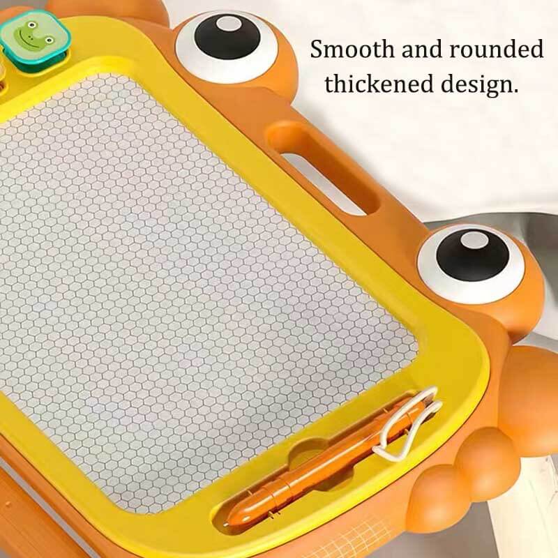 Children's educational toy: magnetic drawing board with stand for creative play and art.