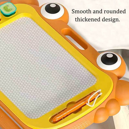 Children's educational toy: magnetic drawing board with stand for creative play and art.
