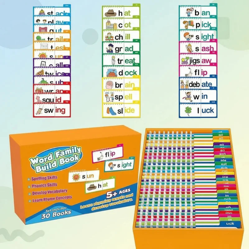 English learning flashcards and flipbooks combo, perfect for children acquiring new vocabulary