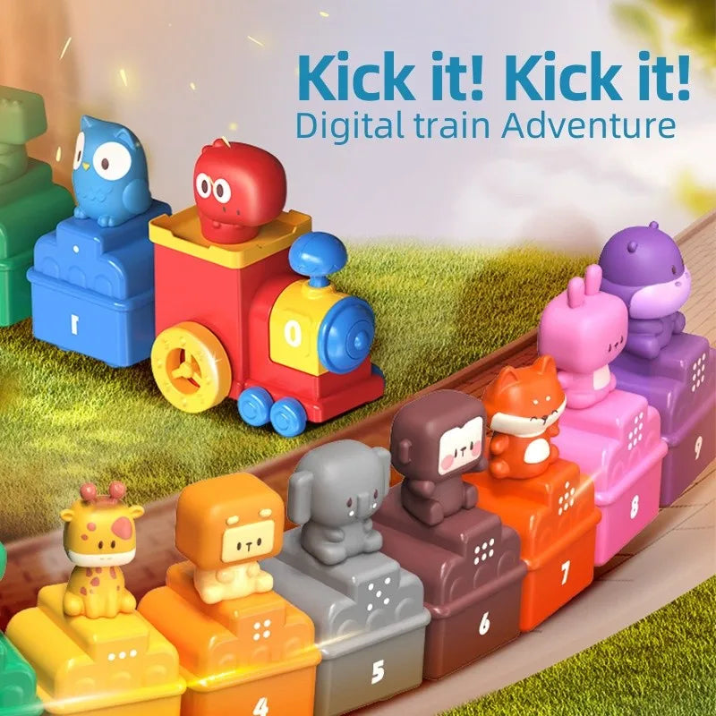 Preschool learning train set featuring numbers for early childhood development.