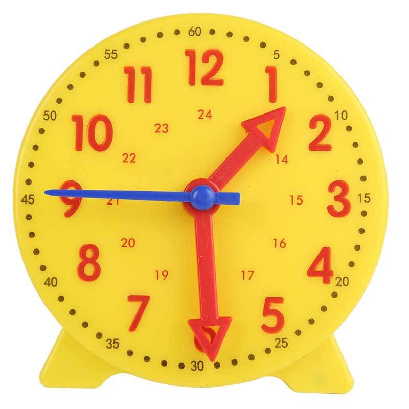Educational learning clock for children, designed for easy time telling skill acquisition.