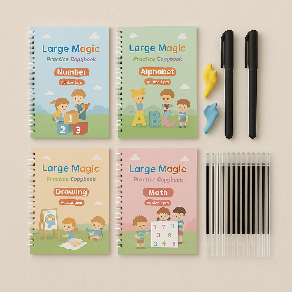 Kids Learn to Write Workbook Set, early education activity for preschool fine motor skill development