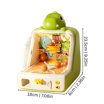 Indoor kids' toy: LED Dinosaur Tabletop Basketball for arcade-style play and engaging hand-eye coordination.