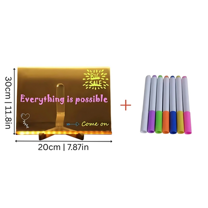 Art supplies: Kids' LED drawing board with an adjustable stand, an ideal educational gift for creative toddlers.