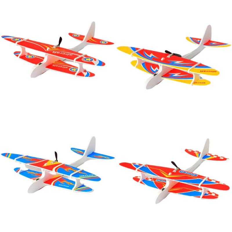 Gift for kids: an LED foam flying glider toy, promoting outdoor activity and fun