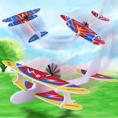 Durable foam glider toy with integrated LED lights, ideal for kids' outdoor adventures