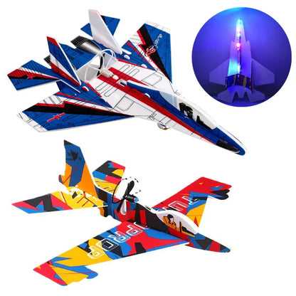 Lightweight LED foam airplane, provides hours of outdoor fun and easy control for children