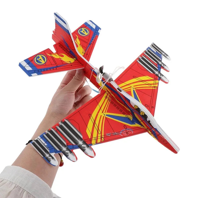Children's flying toy: an LED foam glider airplane, perfect as a gift for outdoor play