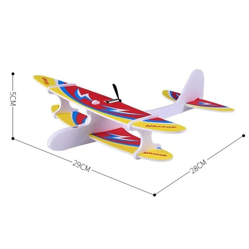 Outdoor play LED foam airplane, a fun and easy-to-control glider toy for young children