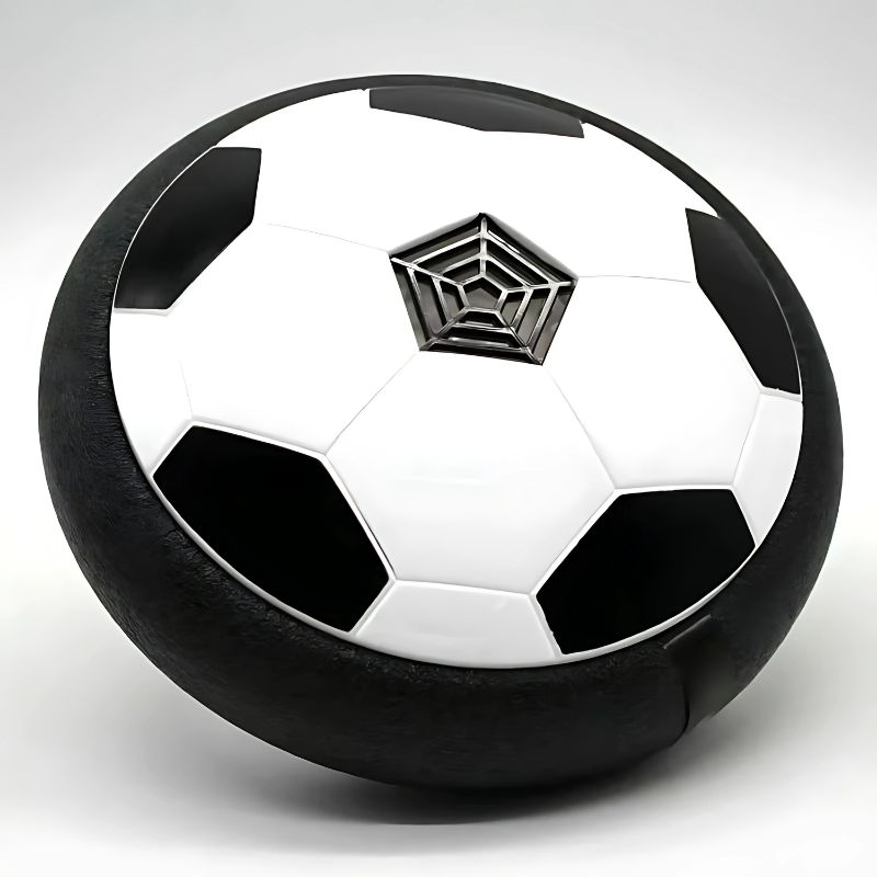 Kids LED hover soccer ball set with two goals, an indoor floating toy for active play and fun