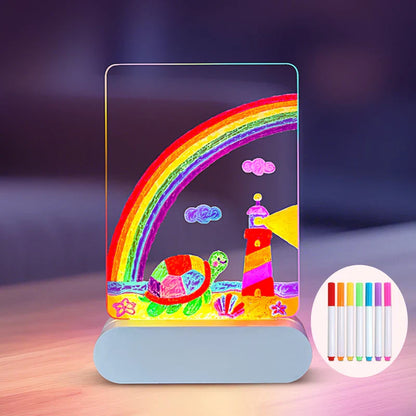 USB rechargeable LED drawing board for children, an educational toy for art projects.