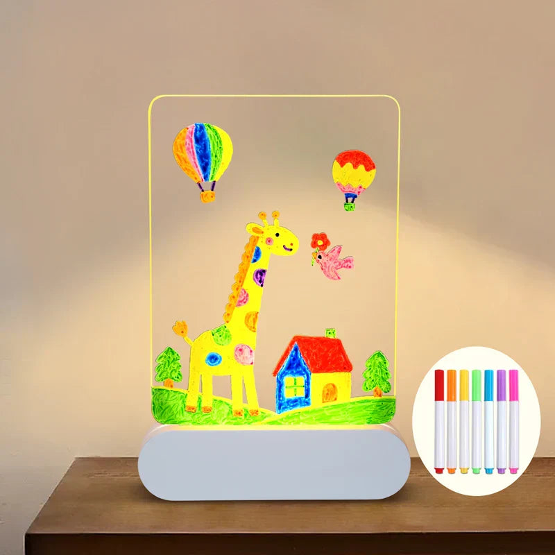 Children's light-up drawing board with LED illumination, perfect for artistic expression.