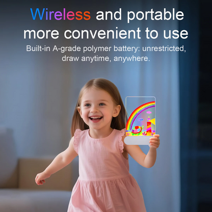 Kids' educational drawing board with LED backlighting, encouraging artistic development.