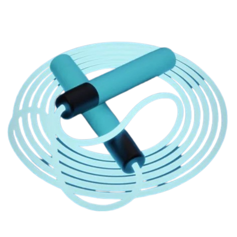 Glowing jump rope for kids, showcasing its LED illumination, ideal for fun and fitness activities
