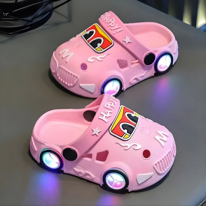 Childrens shoes: Soft, cozy, and anti-slip car slippers that light up with every playful step