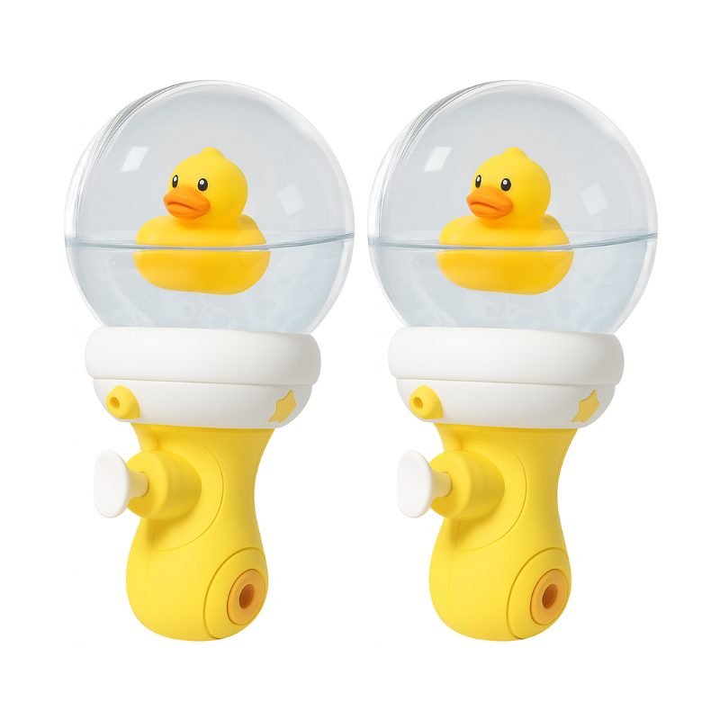 Active play summer toy: light-up water blaster, animal-shaped, floating in clear water