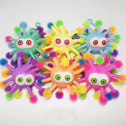 Kids' light-up sensory squeeze ball toy glowing bright, perfect for stress relief & fun playtime