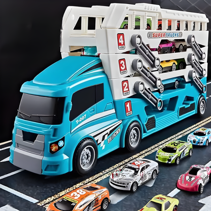 Kids' Load & Roll Car Transporter Playset for imaginative vehicle play