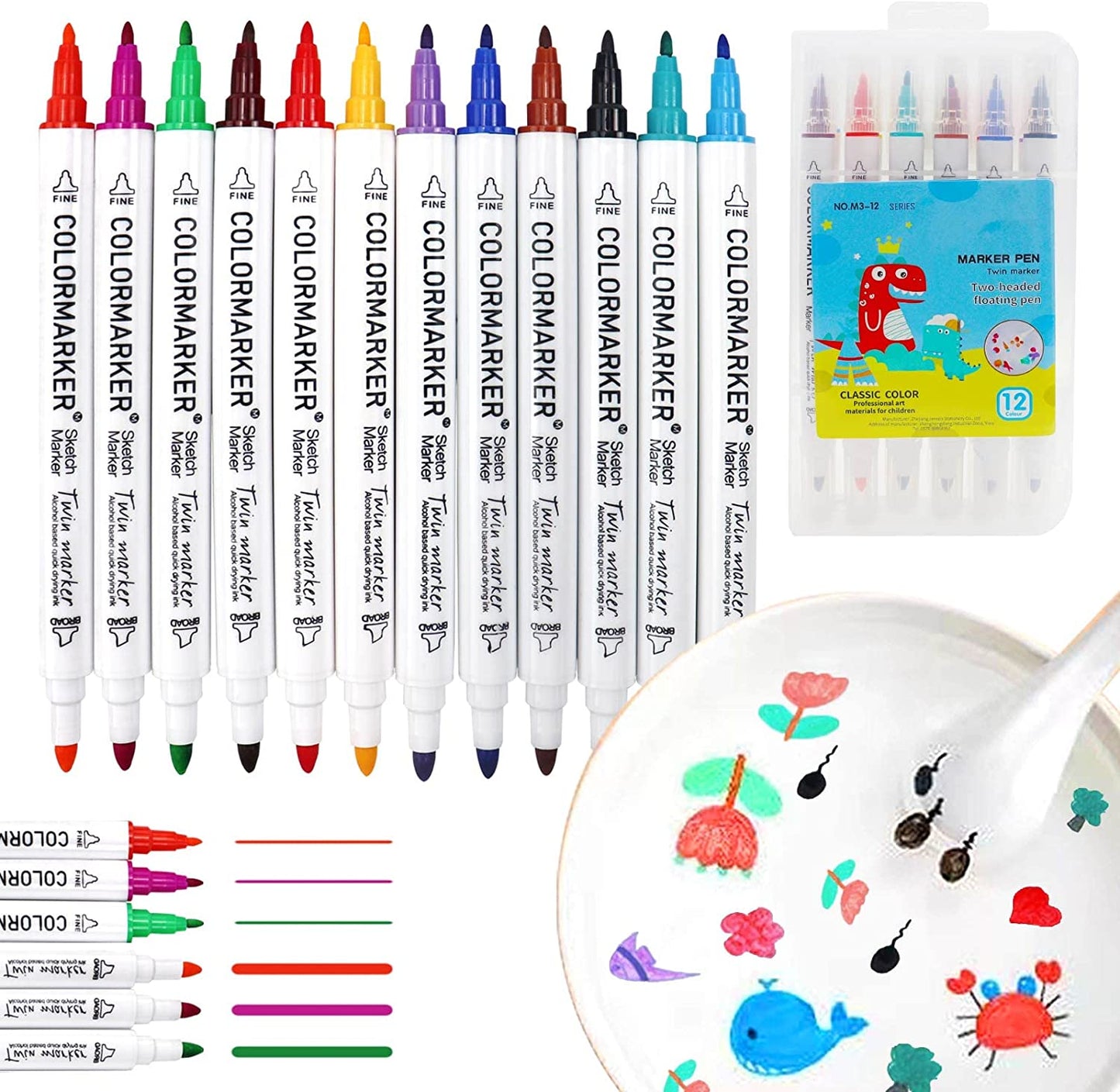 Kids' Magical Floating Art Pen Set with various colorful markers, perfect for creative water art