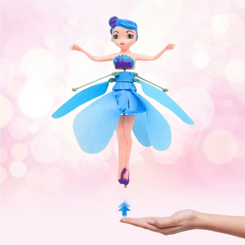 Interactive magical princess flying toy with glowing LED lights, a fun gift for girls and children.