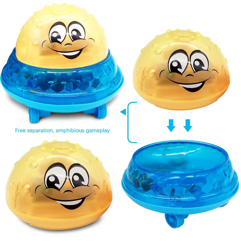 Waterproof LED bath ball, vibrant colors, child-safe, enhancing bathtime experience