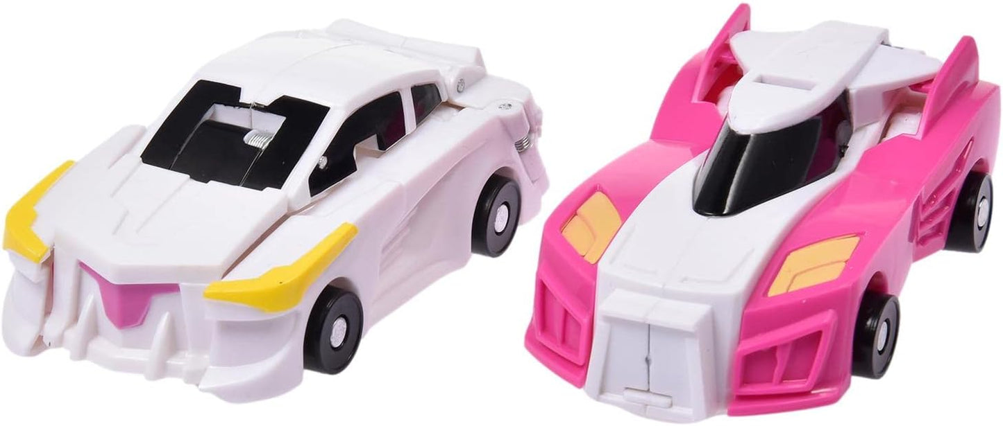 Unicorn toy transforming into a car, educational action figure for children