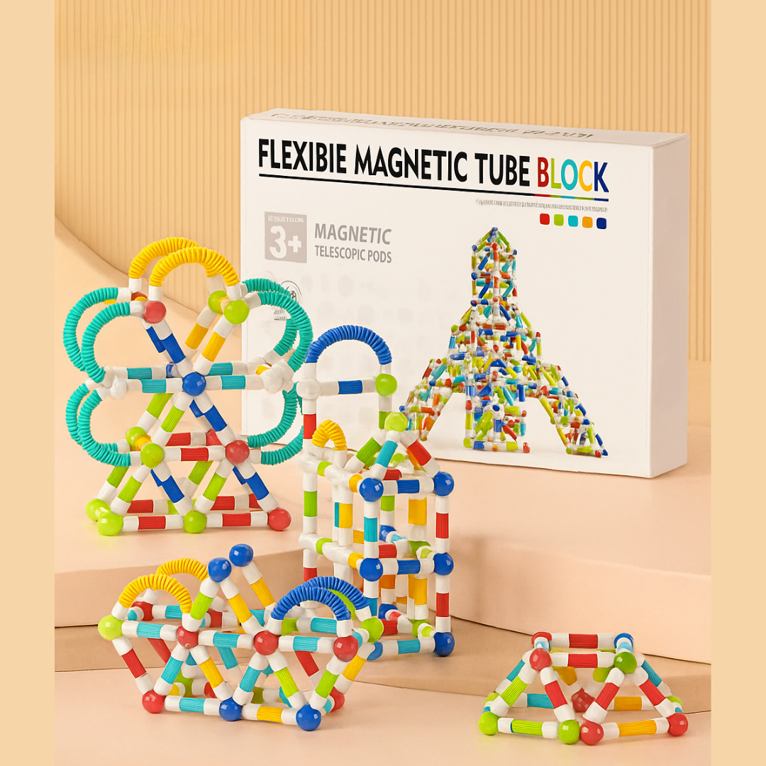 Fun magnetic building set for children, a STEM-focused toy for hands-on, creative learning