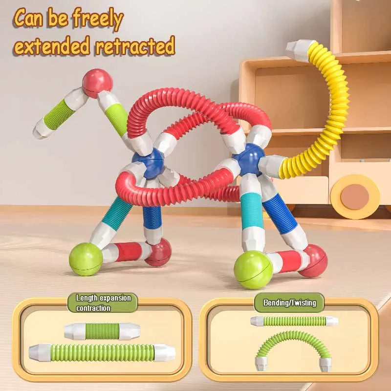 Construction playset: Kids' magnetic sticks for engaging educational building activity