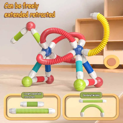 Construction playset: Kids' magnetic sticks for engaging educational building activity