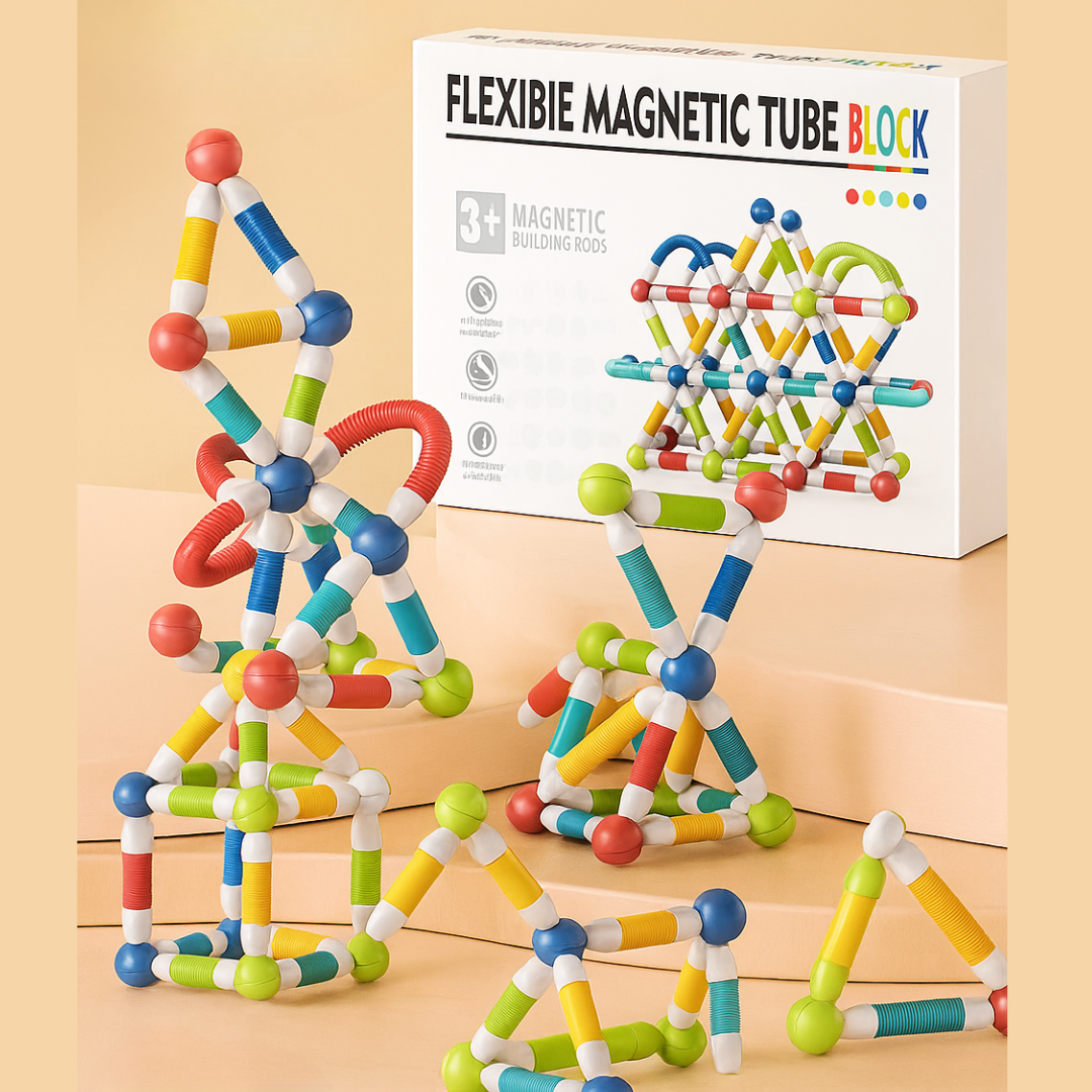 Kids' magnetic construction set, enhancing creativity and problem-solving through play
