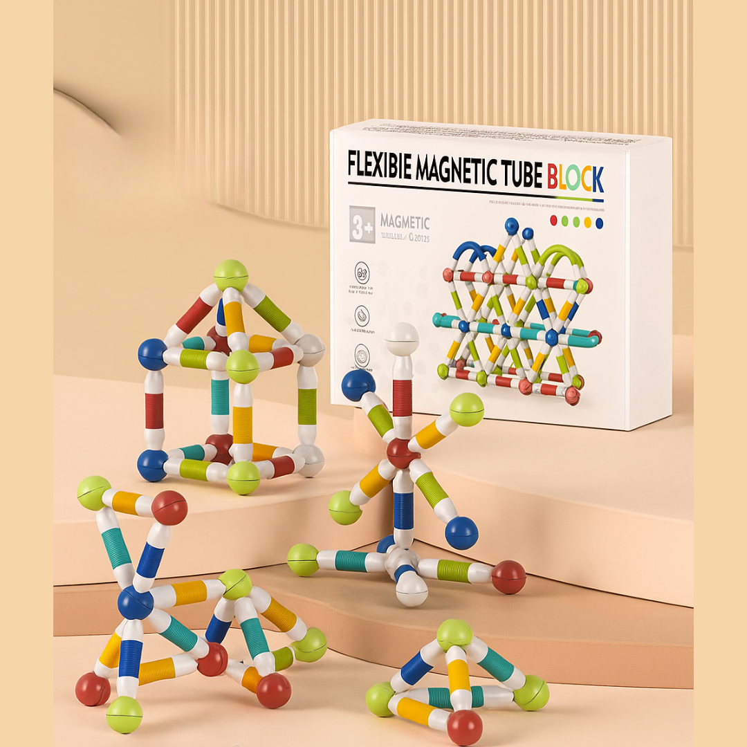 Educational magnetic building sticks playset, an ideal gift fostering imaginative construction