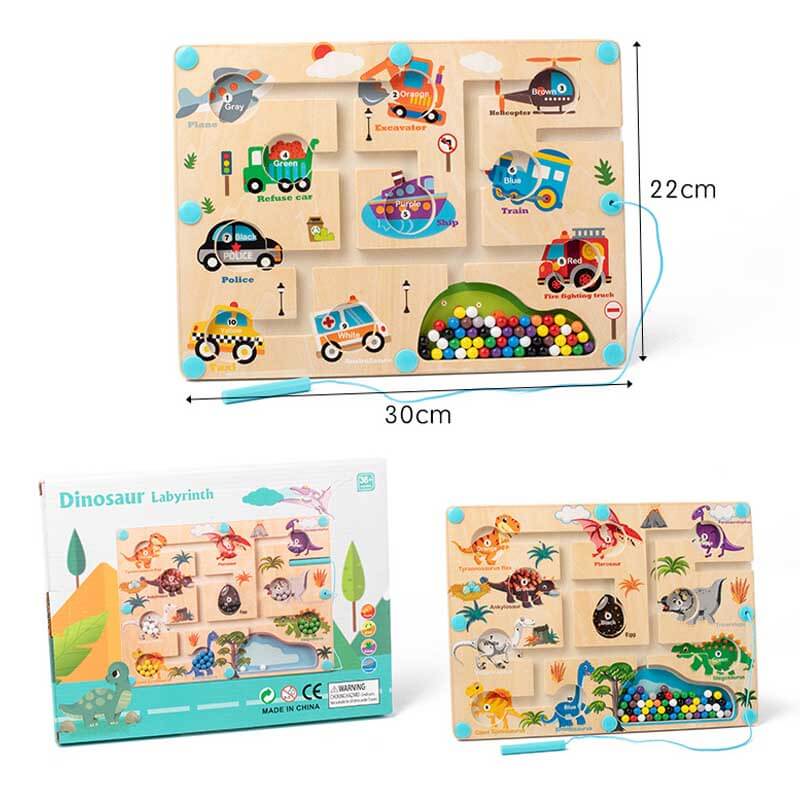 Montessori-inspired Kids Magnetic Color & Number Maze toy