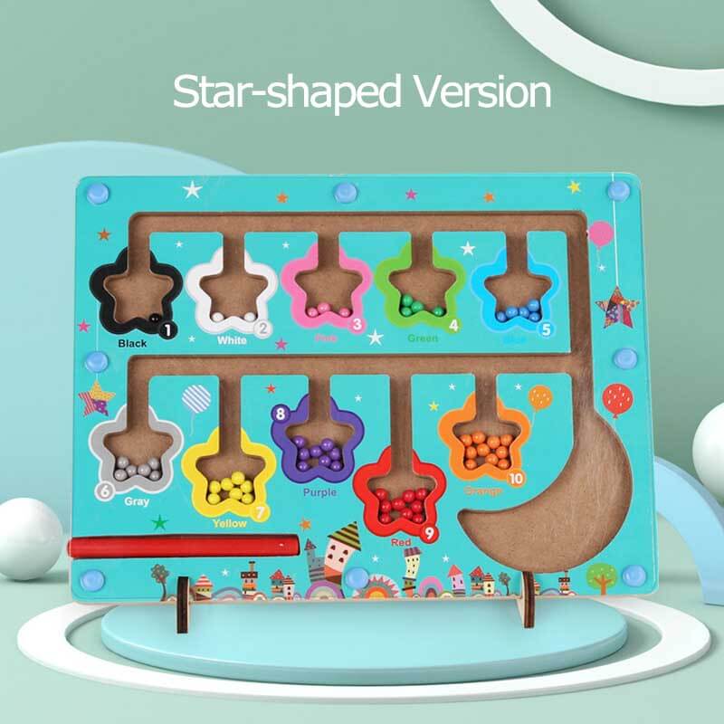 Preschool learning magnetic maze board, engaging color and number game