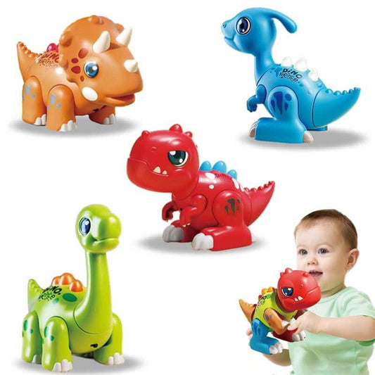 Kids' Magnetic Dinosaur Building Toy Set, colorful T-Rex, lights & sounds for STEM learning