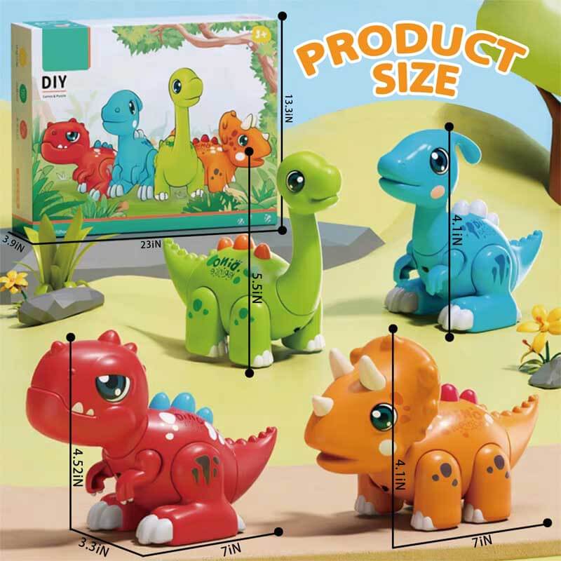 Activity toy gift for kids: magnetic dinosaur set, Tyrannosaurus Rex with lights & roaring sounds
